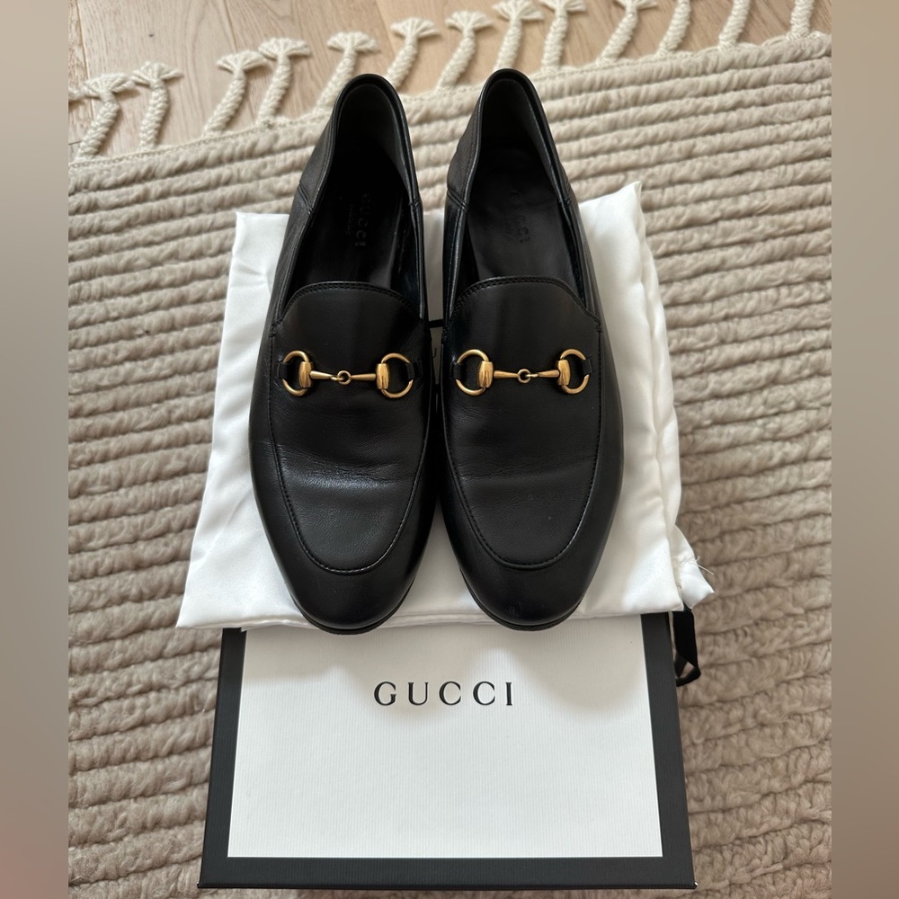 Gucci Jordaan Leather Loafers